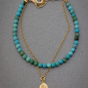 Bracelet Noeud d'Eternité Turquoise