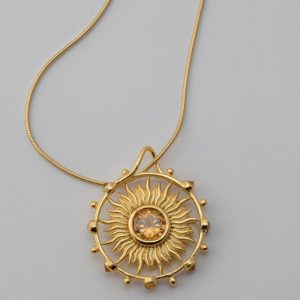 Pendentif soleil doré