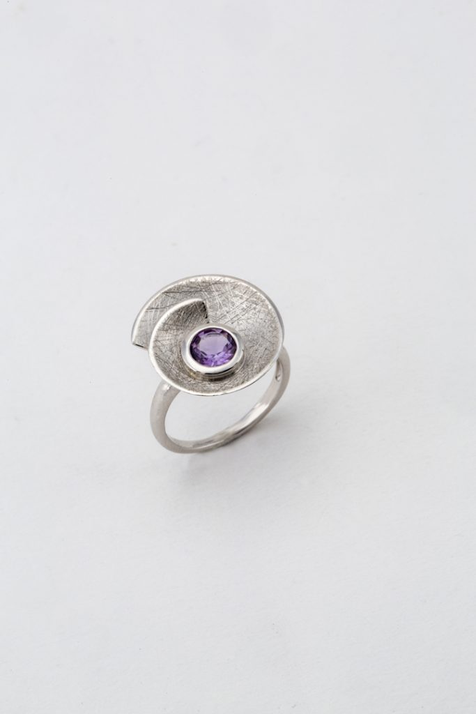 Bague "Spirale d'Améthyste"