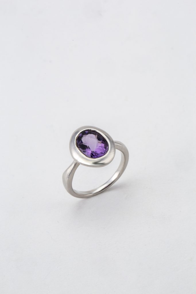 Bague "Galet d'Améthyste"