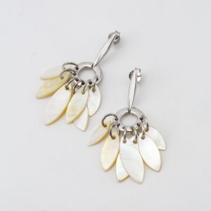 Boucles d'oreilles "Feuilles de Nacre"