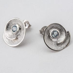 Boucles d'oreilles "Spirale de Topaze"