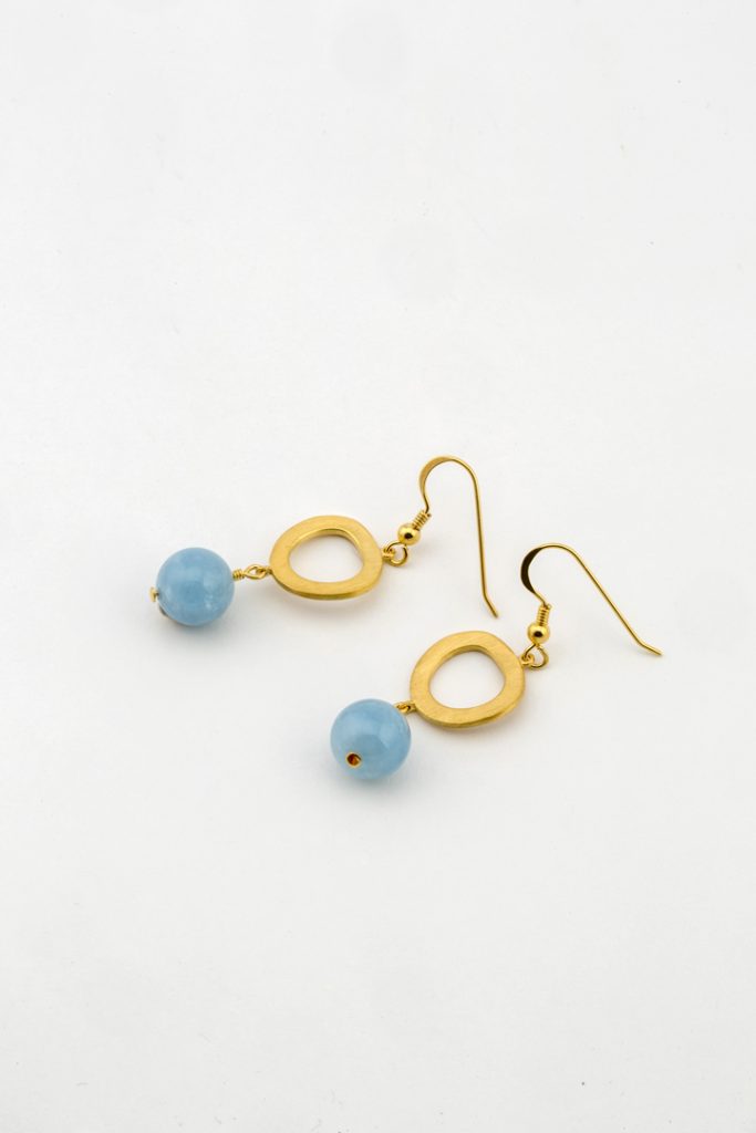 Boucles d'oreilles "Aigue-Marine"