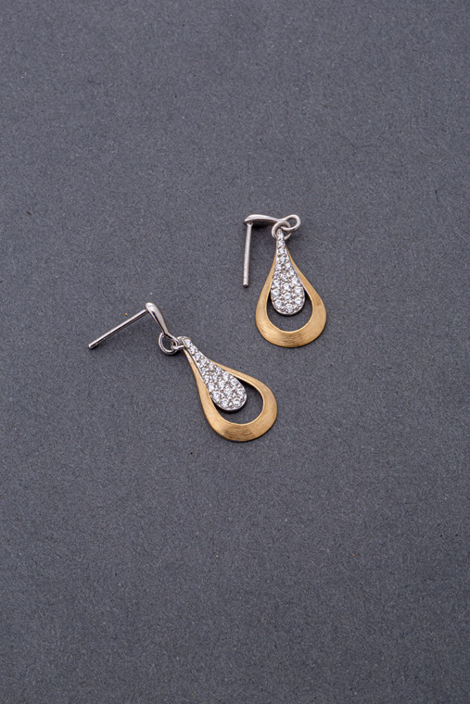 Boucles d'oreilles "Goutte givrée"