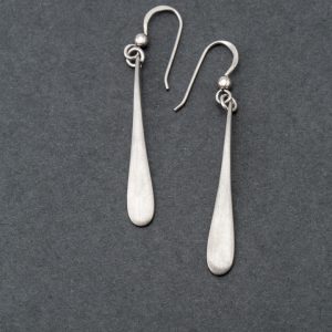 Boucles d'oreilles "Pampille martelée brossée"