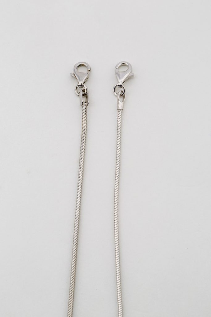 Chaîne maille serpent argent massif