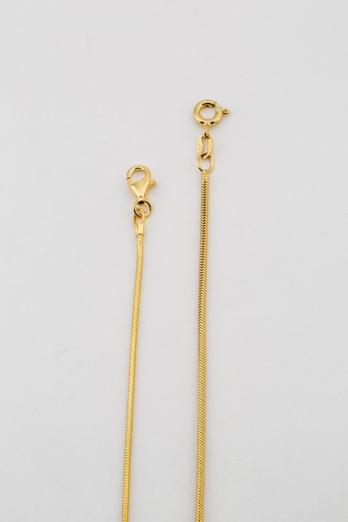 Chaîne maille serpent plaqué or