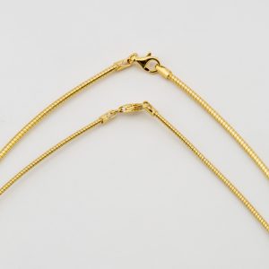 Chaîne collier Oméga plaqué or