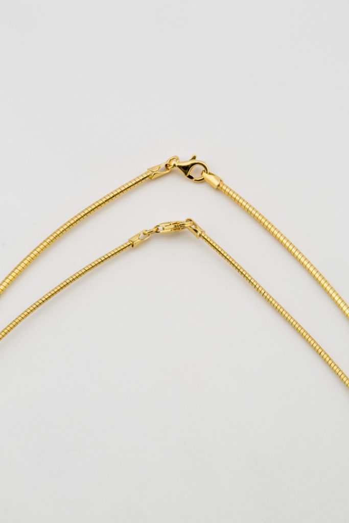 Chaîne collier Oméga plaqué or