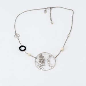 Collier "Gentiane et entrelacs"