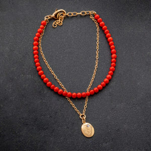 Bracelet corail "Lac d'Amour"